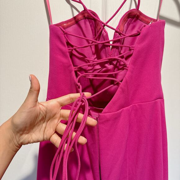 BARIANO Australia Sweetheart Barbie Fuchsia Pink Mermaid Corset Maxi Gown | S - Picture 13 of 13